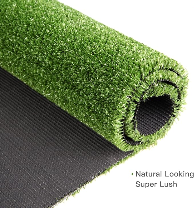 Artificial Grass Turf, 8ft x 51ft 0.4" Pile Height, Indoor Outdoor Fake Astroturf Rug Carpet Mat for Balcony Decor Backyard Patio Backdrop Fence Wall Decorations Dogs