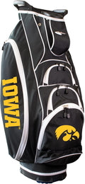 Team Golf NCAA Lightweight, 10-Way Club Divider, Spring Action Stand, Insulated Cooler Pocket, Velcro Glove and Umbrella Holder & Lift Assist Handles