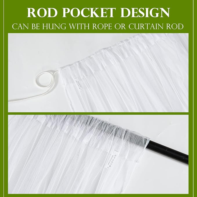 RYB HOME Mosquito Netting Outdoor Curtains - Image 5