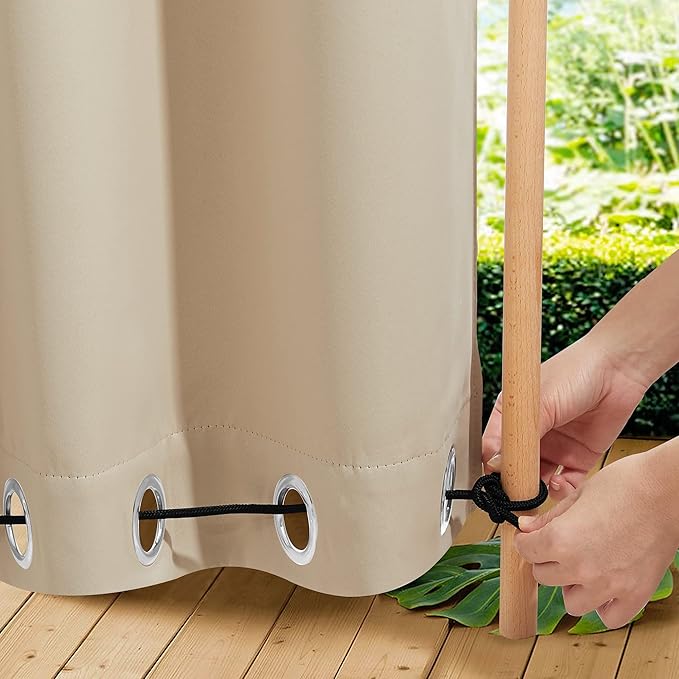 NICETOWN 2 PCs Waterproof Outdoor Curtains by NICETOWN