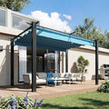 Aoxun 10'x12' Outdoor Retractable Pergola, Heavy Duty Metal Frame Pergola by Aoxun
