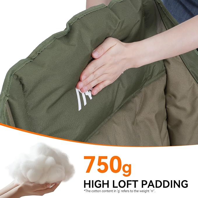 Oversized Camping Chair, Padded Camping Chairs Support 450LBS - Image 7