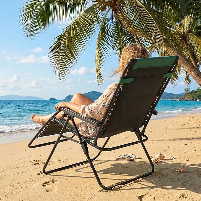 Oversized Zero Gravity Lounge Chair, Foldable Lawn Recliner Outdoor Chair | - Image 8