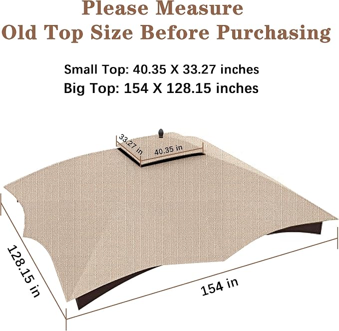 SCOCANOPY Light Beige Ripstop Replacement Top Compatible - Image 4