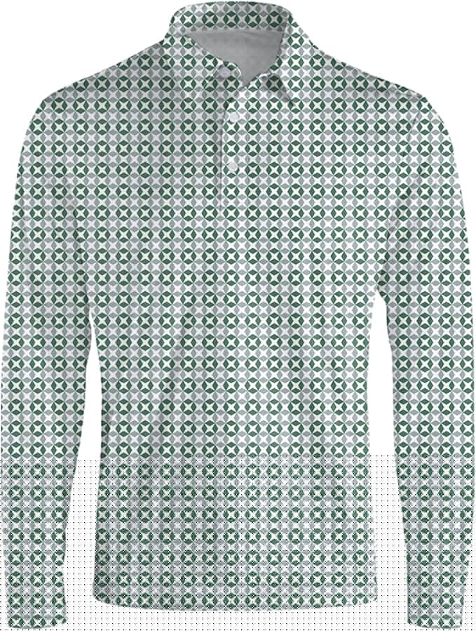 Men's Long Sleeve Golf Shirt Quick Dry 3 Button Work Fishing Outdoor Casual Collar Shirt
