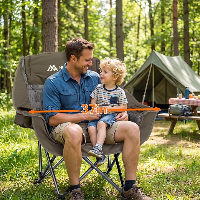 Oversized Camping Chair, Padded Camping Chairs Support 450LBS - Image 8