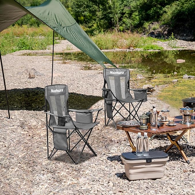 Nazhura 2 Pack Outdoor Camping Chairs Folding/Foldable/Portable - Image 6