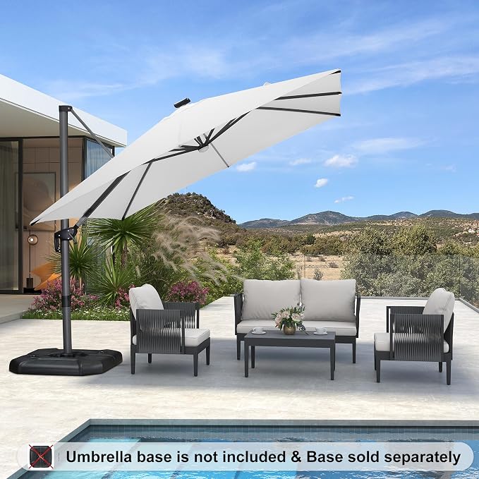 PURPLE LEAF Cantilever Patio Umbrella 10' x 10' - Image 2