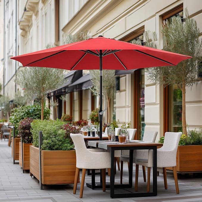 OLIXIS 9ft Patio Table Umbrella, Outdoor Patio Umbrella - Image 7