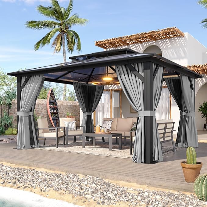 Aoxun 12'x14' Hardtop Gazebo by Aoxun