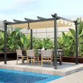 Tangkula 10x12 Ft Heavy-Duty Aluminum Pergola by TANGKULA