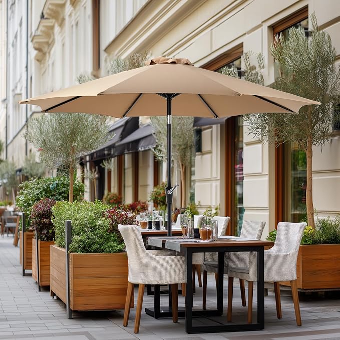 OLIXIS 9ft Patio Table Umbrella, Outdoor Patio Umbrella - Image 8