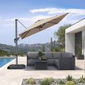 PURPLE LEAF Outdoor Umbrella 8' x 8' Square Premium Sun Protection Tapue | by PURPLELEAF