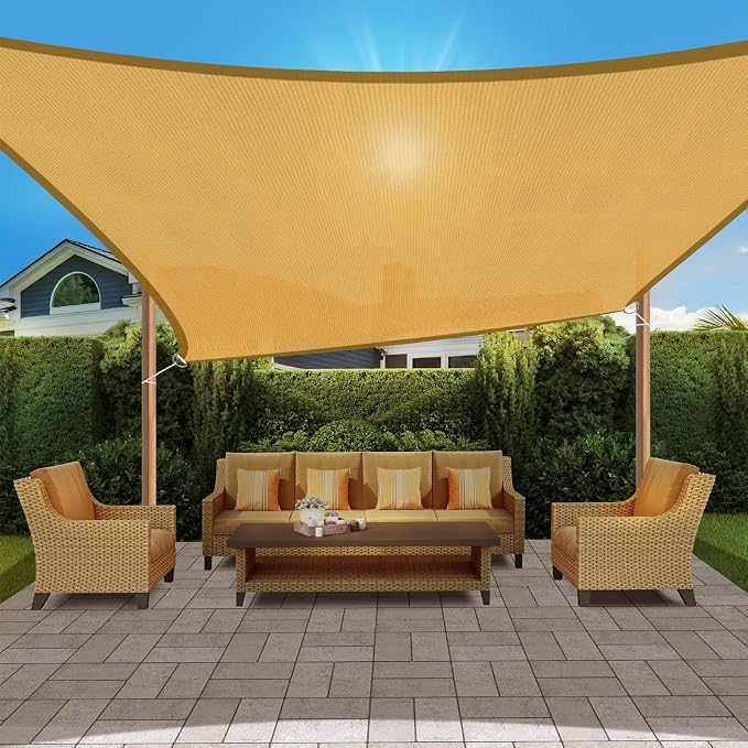 HappyTrends Sun Shade Sail, UV Protection Beach Shade Canopy Wind Sail | Heavy by HappyTrends