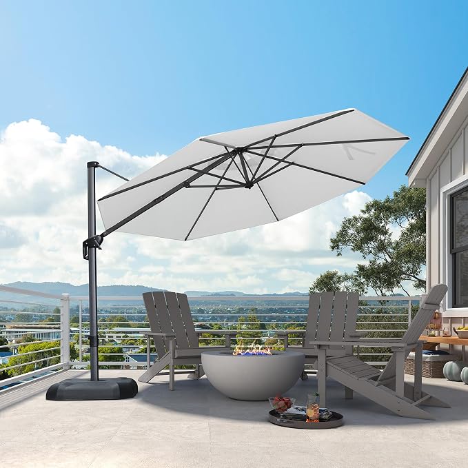 PURPLE LEAF Patio Outdoor Umbrella 11 Feet Round - Image 2