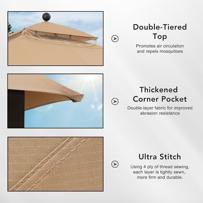 MASTERCANOPY 10x12 ft Replacement Canopy Top - Image 4