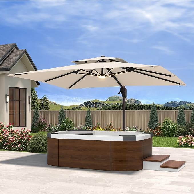 10' X 13' Cantilever Patio Outdoor Umbrella by MPLShade