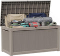320 Gallon Waterproof Outdoor Storage Box, Large Resin Deck Box, Lockable by MAIUSCOLI
