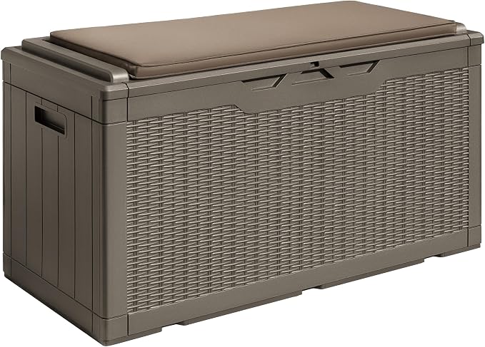 Devoko 100 Gallon Resin Waterproof Outdoor Storage Box by DEVOKO