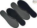 Happystep Cotton Terry Cloth Insoles, Barefoot Shoe Inserts, Sweat Absorption, Odor Control, Moisture-Wicking, Washable and Reusable, Zero Drop Shoe Insoles, 2 Pairs of Black (Women Size 5)