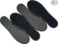 Happystep Cotton Terry Cloth Insoles, Barefoot Shoe Inserts, Sweat Absorption, Odor Control, Moisture-Wicking, Washable and Reusable, Zero Drop Shoe Insoles, 2 Pairs of Black (Women Size 8)