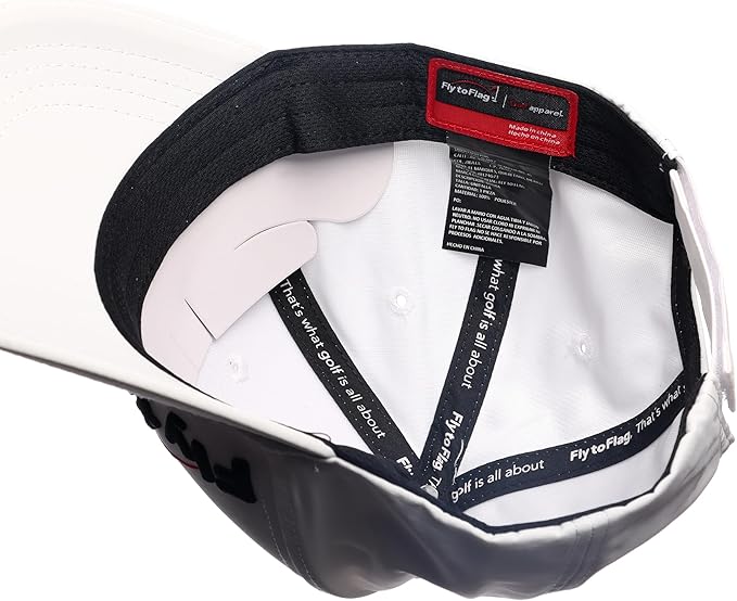 ¡That´s What Golf it´s All About! Premium White Golf Cap, 3D Embroidered Logo, one Size fits All, Absorbent Band.D Embroidered Logo, one Size fits All, Absorbent Band.