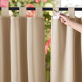 NICETOWN Outdoor Curtains for Patio Waterproof 84" L Detachable Top 2 PCs | by NICETOWN