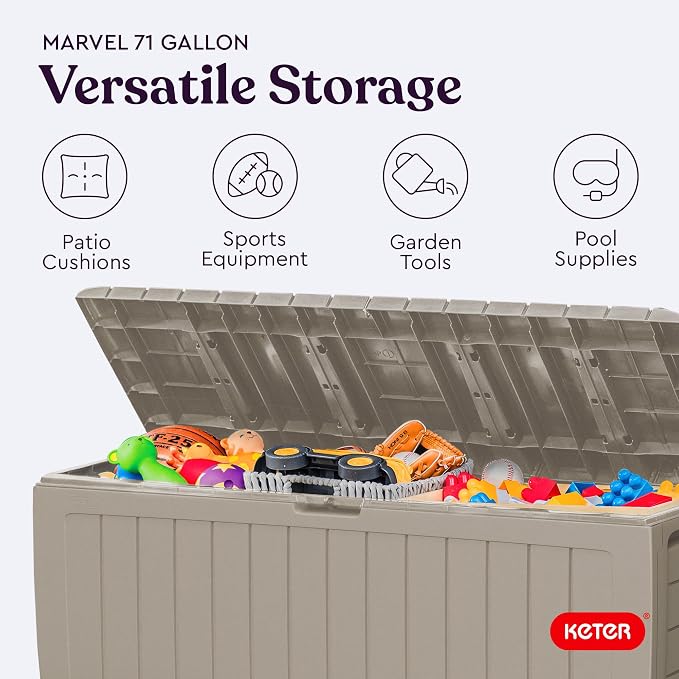 Keter Marvel 71 Gal Outdoor Storage Box - Image 5