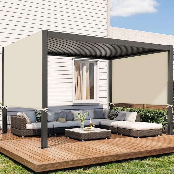 Pergola Shade Cover Replacement, 17 x 6.8 Ft, Adjustable Sliding Design - Image 6