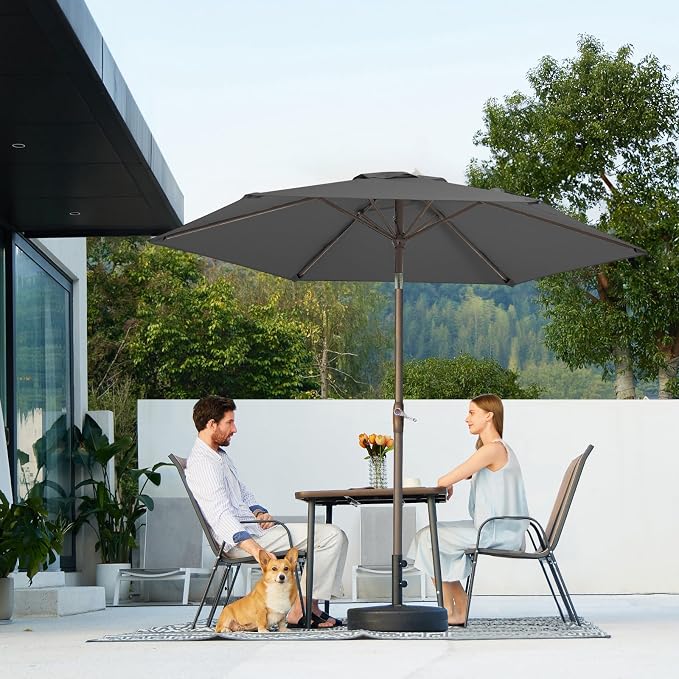 JEAREY 7.5 ft Outdoor Patio Umbrella, Table Umbrella, Tilt & Crank lift - Image 9