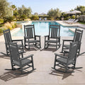 SERWALL Outdoor Rocking Chair Set of 6, Oversized Patio Rocking Chair, Porch by SERWALL