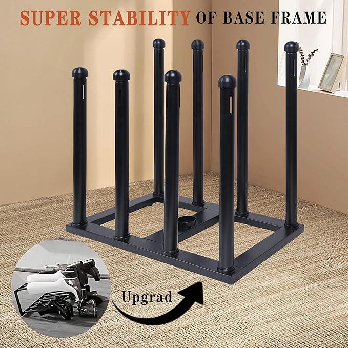Boot Rack Organizer Tall Boots Boot Storage Free Standing Shoe Racks Black Metal for Dorm Room, Closet, Entryway, Bedroom for 4 Pairs With Multifunctional Portable Dryer 600W(54.2*50.1*30)