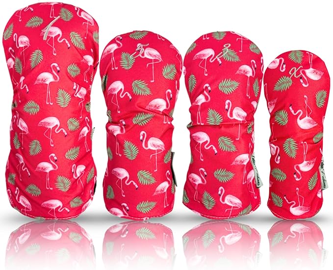 Taboo Fashions Resort Collection Golf Club Covers for Women - Numbered Golf Headcovers Set for Driver, Fairway and Hybrid Clubs - Weather Resistant, Pack of 4