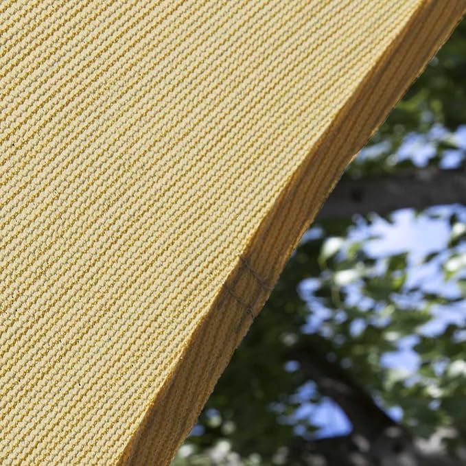 Amgo Custom Size 23' x 23' x 23' Sand Beige Triangle Sun Shade Sail UPF50+ - Image 9