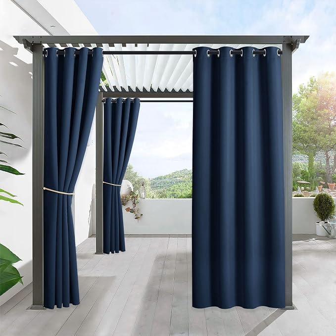 RYB HOME Outdoor Curtains for Patio Waterproof Privacy Thermal Insulated | by RYBHOME