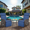Versatile Outdoor Recliner Chair Set of 3 by Belord
