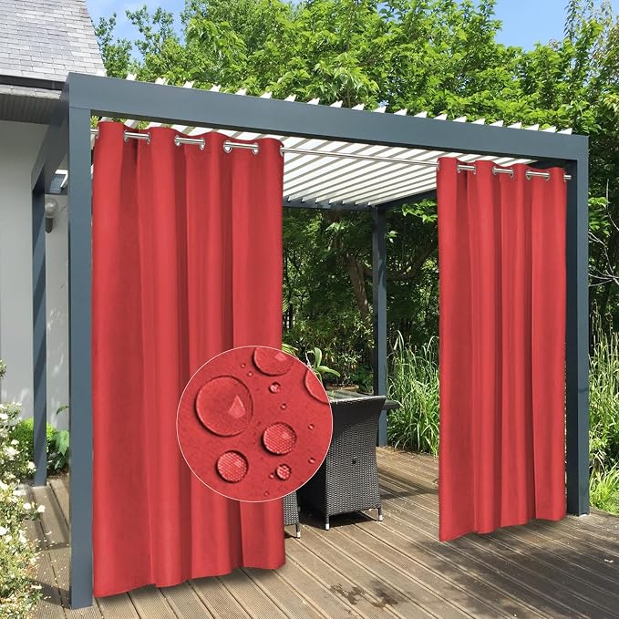 Easy-Going 100% Waterproof Outdoor Curtains 54x120 inch, Gazebo and Pergola 2 by Easy-Going