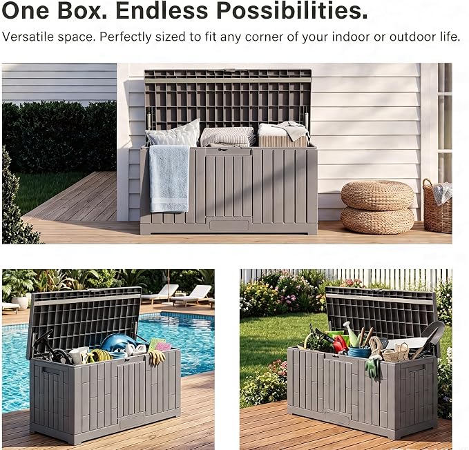 80 Gallon Resin Deck Box, Package Delivery Box - Image 3