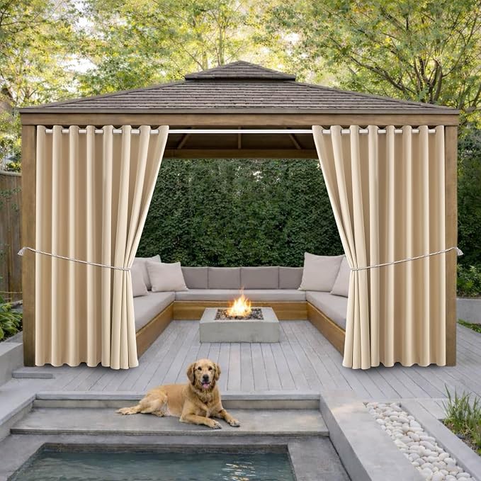 Waterproof Outdoor Curtain W105 x L108 by DivaenCamino