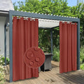 Easy-Going 100% Waterproof Outdoor Curtains 54x96 inch, Terra Red | Windproof by Easy-Going