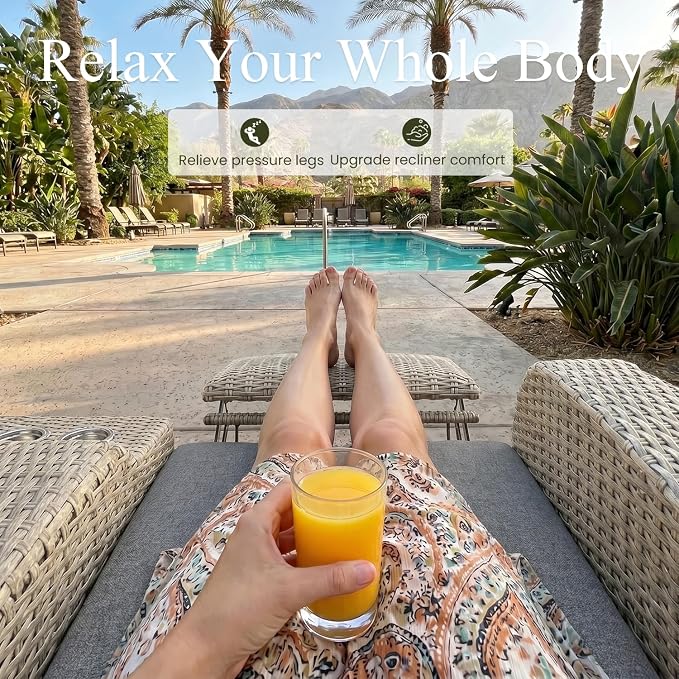 Oversized Wicker Outdoor Recliner Lovseat - Image 7