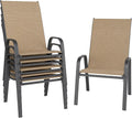 Patio Chairs Set of 6, Outdoor Dining Chairs Stackable by furniture