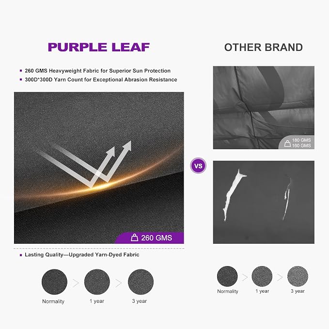 PURPLE LEAF Outdoor Aluminum Pergola 10'x13' - Image 3