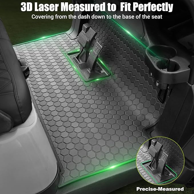 Club Car Precedent Golf Cart Full Coverage Floor Liner Mat, Fits Club Car Precedent (2004-2023), Onward & Tempo (2017-2023), Villager & V4L (2019-2023), Durable Anti-Slip Rubber