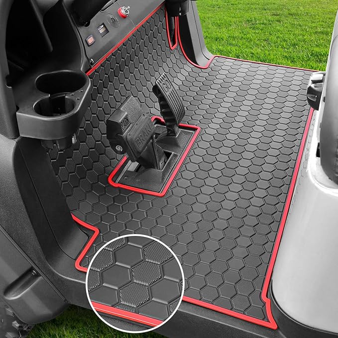 Club Car Precedent Golf Cart Full Coverage Floor Liner Mat, Fits Club Car Precedent (2004-2023), Onward & Tempo (2017-2023), Villager & V4L (2019-2023), Durable Anti-Slip Rubber