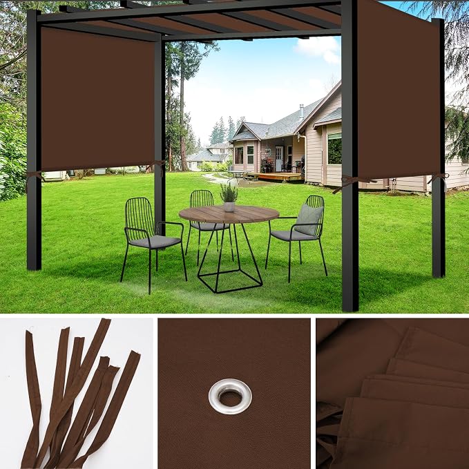 17x6.8 Ft Universal Pergola Replacement Canopy, Outdoor Canopy Shade Cover | - Image 3