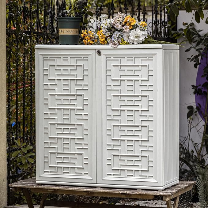 Mrosaa Indoor Outdoor Storage Cabinet Waterproof - Image 5