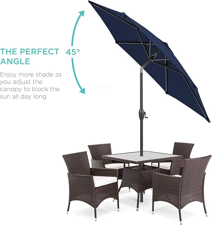 Best Choice Products 7.5ft Heavy-Duty Round Outdoor Market Table Patio Umbrella - Image 2