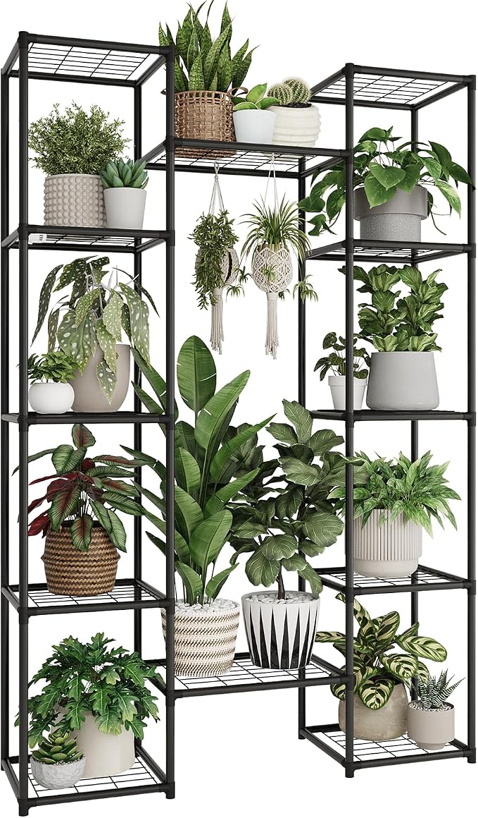 GENTINGBRO Metal Plant Stand Outdoor 62.2" Tall Plant Shelf by Gentingbro