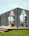 Grommet Outdoor Curtains for Patio Waterproof 8 Pcs 54x84 In Grey | by HolidayIdeas